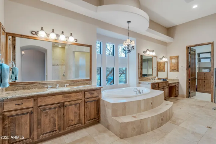 Jetted tub in Primary bathroom