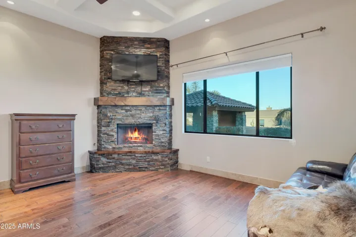 Primary-Cozy Fireplace seating area