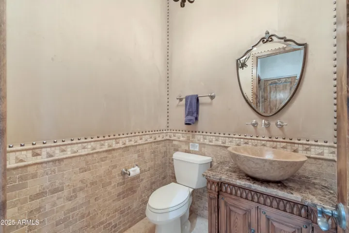Custom designed Half Bath next to office, near great room