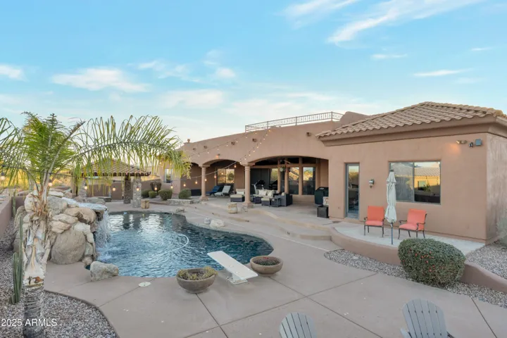 Pool and Cabana w/ multiple seating areas