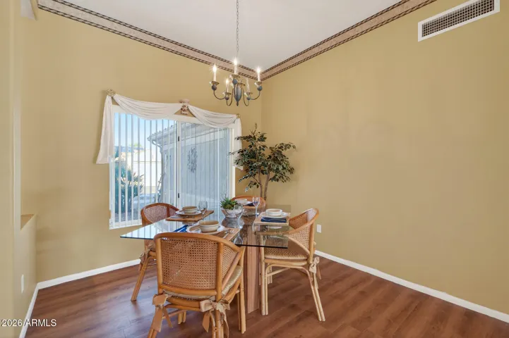 Here's another look at the dining space.