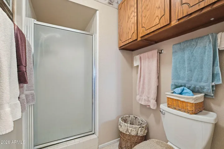 Primary bathroom shower.