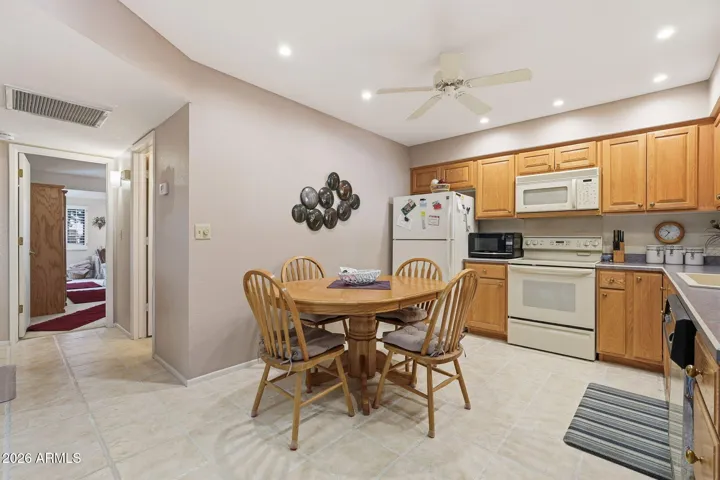 Kitchen with eat-in dining area.