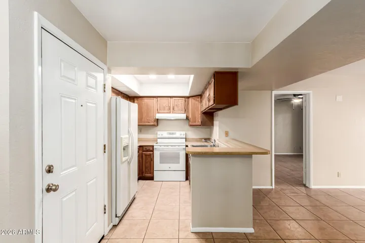 Recessed lights in kitchen