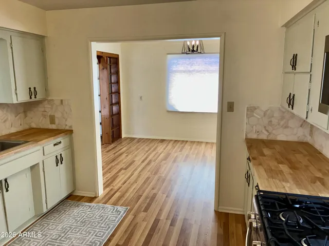 View from the Remodeled Kitchen into the Formal Dining Room.