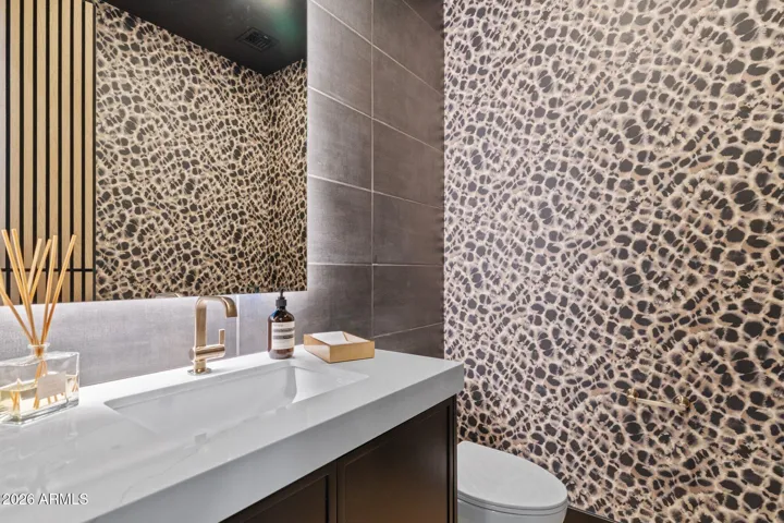 Powder Bath accessible through a hidden door