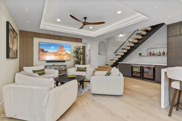 Lounge area adjacent to kitchen