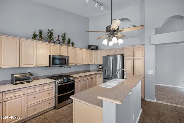 ...with pantry and island with breakfast bar
