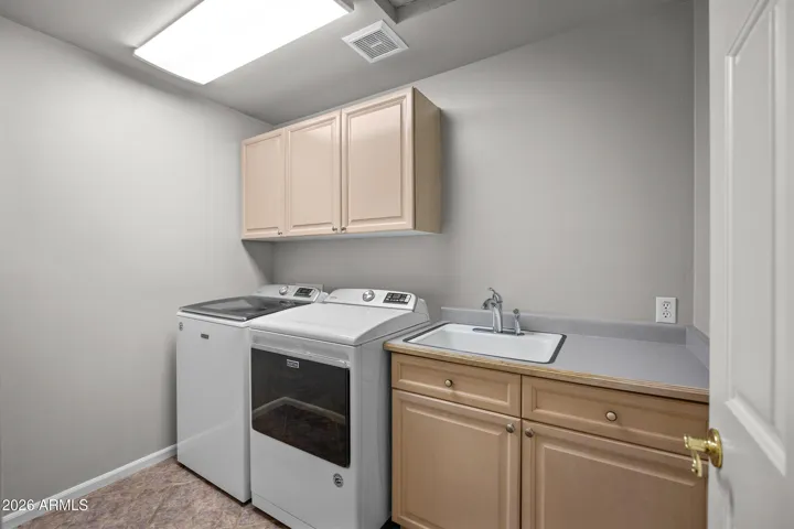 ...with sink and cabinets!