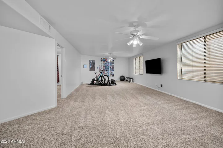 Large living space, one bedroom and one full bathroom