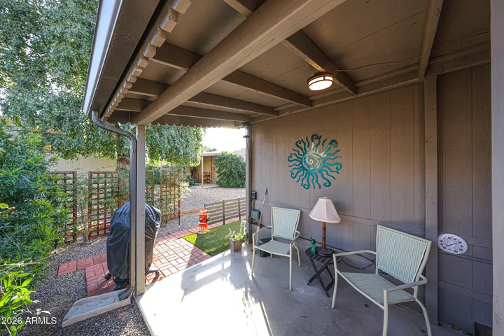 back patio area offers options for entertaining/sitting out