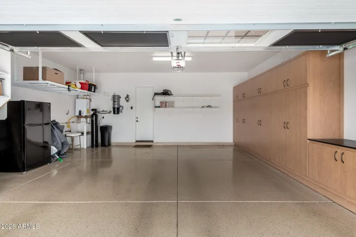 Large garage with storage