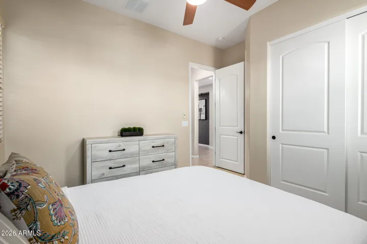 2nd Bedroom with Queen Bed and dresser