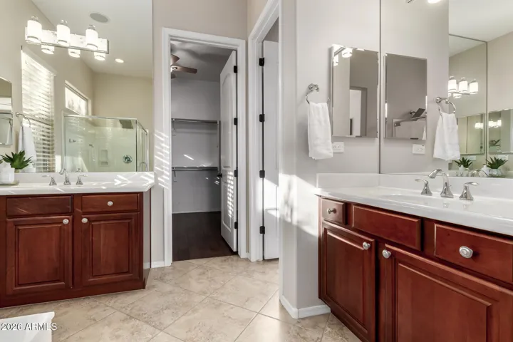 Primary bath with double vanities