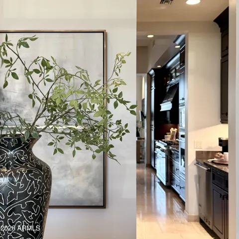 Butlers pantry leading to the kitchen