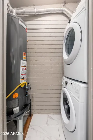 Stackable inside laundry room