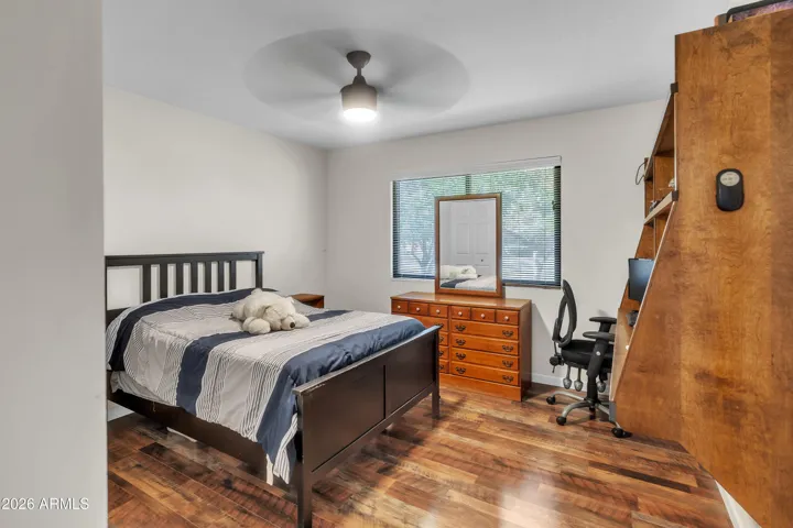 A smart secondary bedroom with organized closet space — practical, flexible, and ready for guests, family, or hobbies.