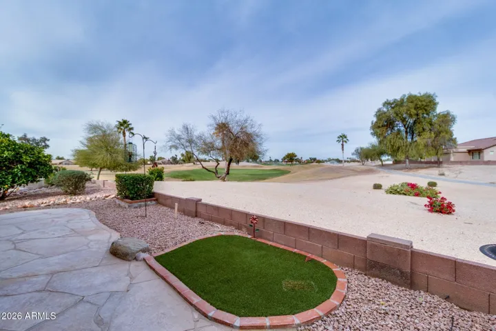 Back Patio over looking 2ND hole of the Lone Tree golf course
