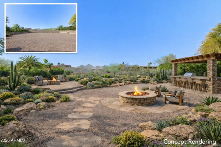 Before / After Backyard Potential FIREPIT