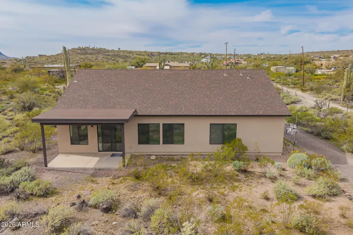 Drone View of Back of Home