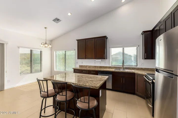 Kitchen with Breakfast Bar Island!