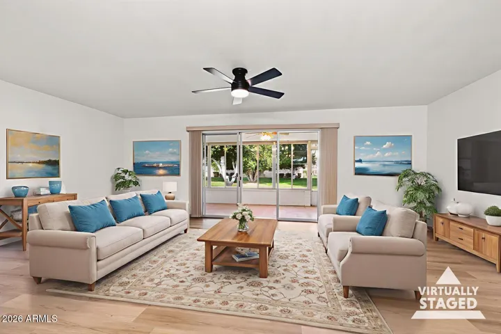 Staged, Large Living Space!