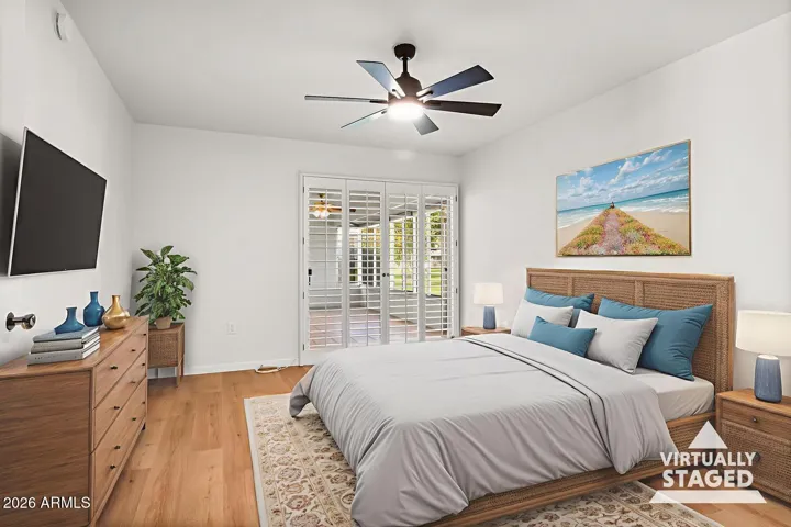 Staged, Inviting Primary Bedroom