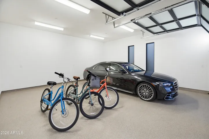 2 car garage with epoxy floors