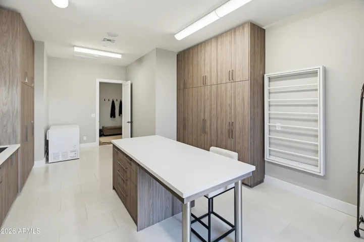 Wrapping/craft station in utility room