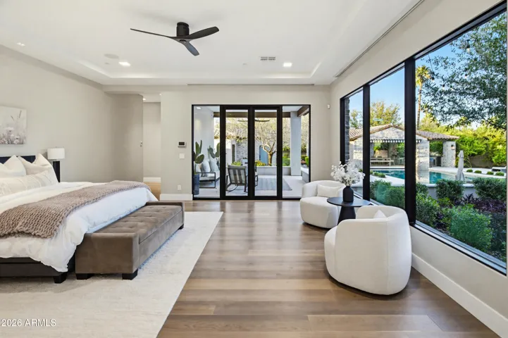 Natural light envelopes the bedroom during the day