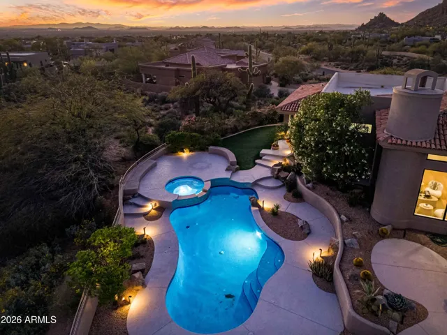 Pool from rooftop viewing deck
