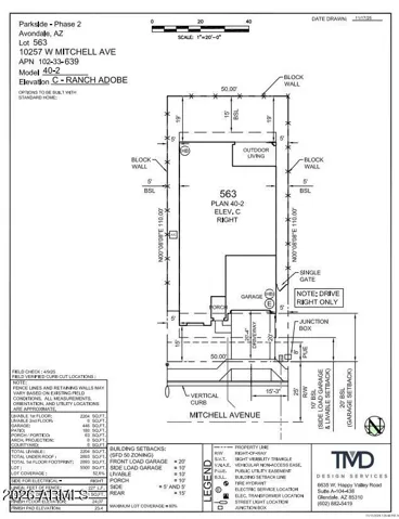 10257 W Mitchell Ave Preliminary Plot Plan