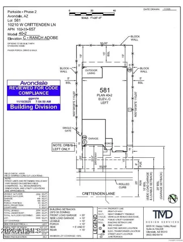 10210 W Crittenden Ln Preliminary Plot Plan