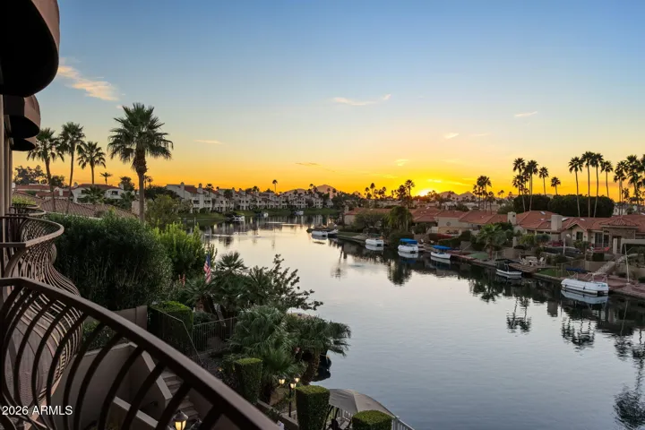 Balcony views at sunset!
