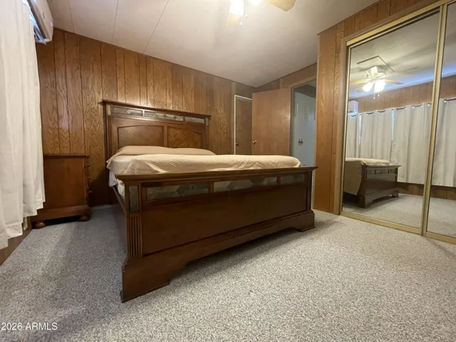 Bedroom has access to the laundry room