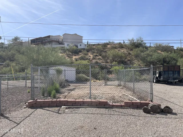 Fenced in garden area