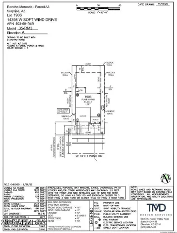 14398 W Soft Wind Drive Preliminary Plot Plan