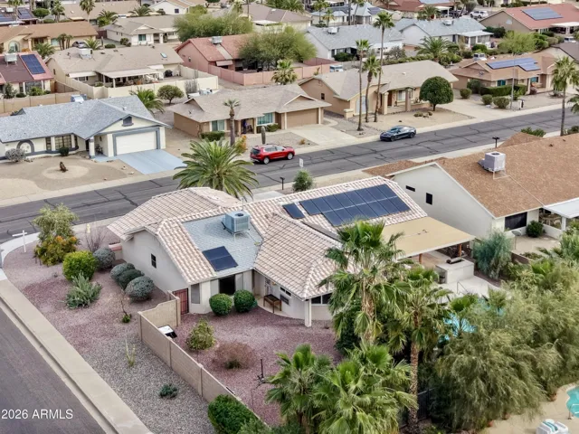 Above the home.