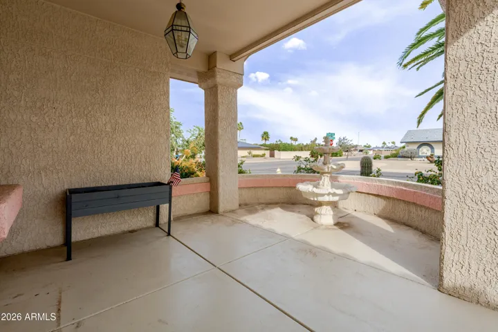 The front patio.