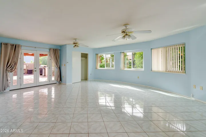 The huge bonus room.