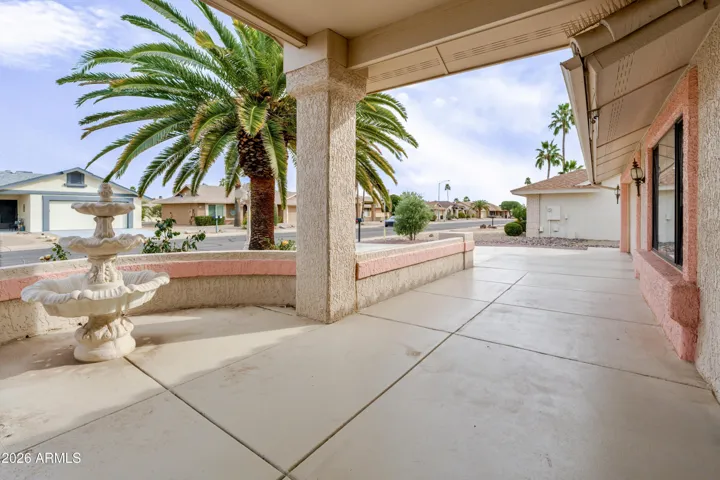 The front patio.