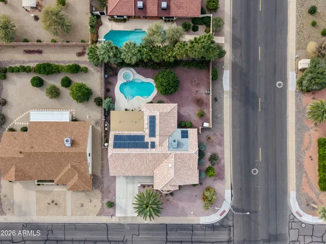 Above the home.