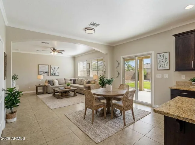 Family Room - kitchen dining- Virtually staged