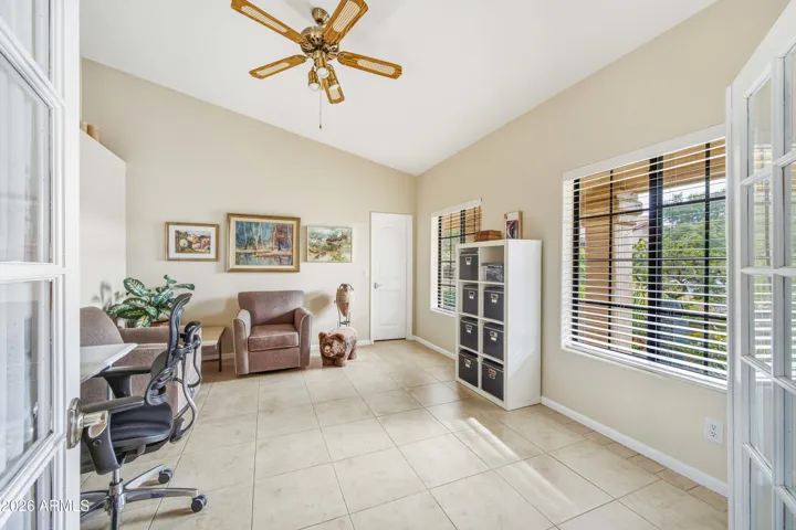 4th bedroom or office with walk in closet and double doors