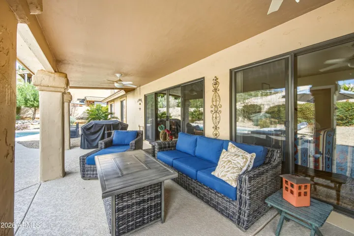 Spacious covered patio