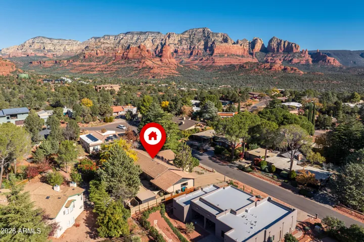 Surrounded by the amazing ombre cliffs that make Sedona so notable.