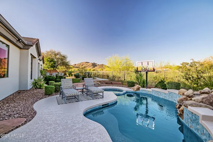Updated pool and decking creates a perfect place to relax.