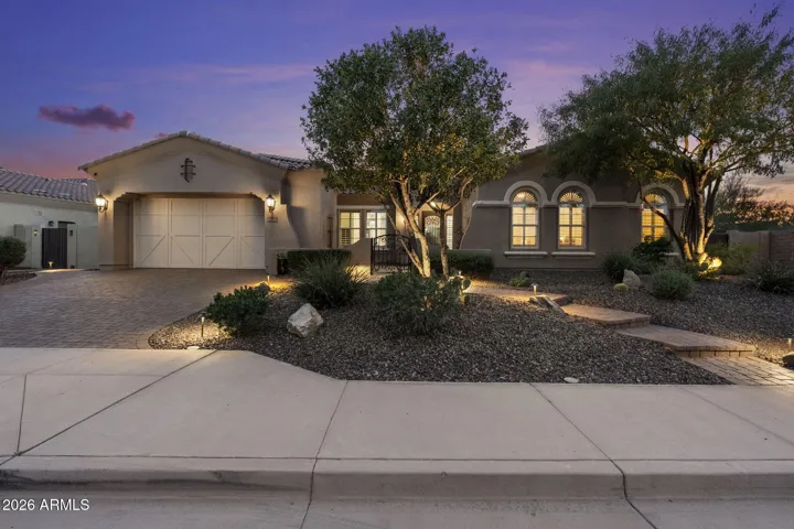 Luxury home in guard-gated Blackstone at Vistancia, showcasing desert surroundings and premier golf community living.