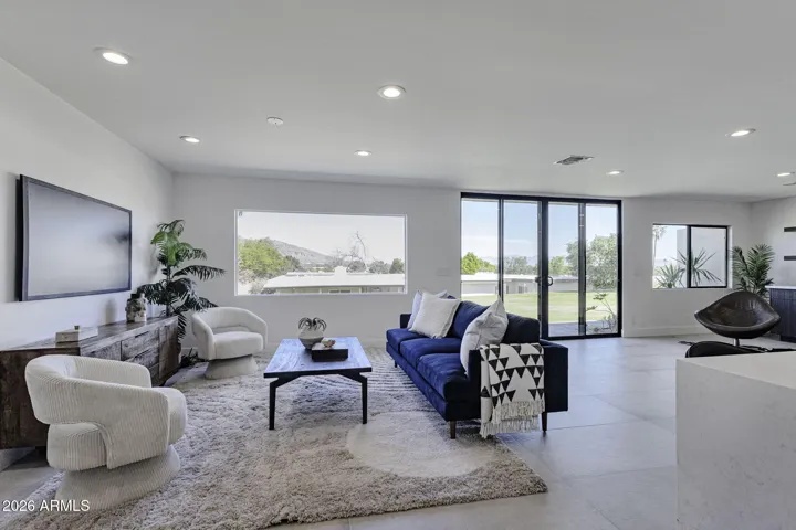 Windows and sliding door system invite the outdoors in - from each vantage.
