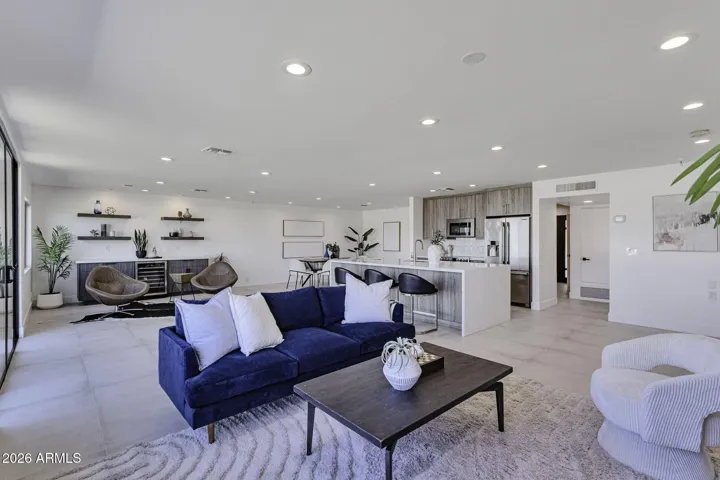 Unexpected cabinetry storage on both sides of the island.